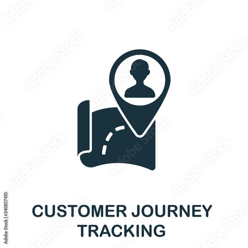Customer Journey Tracking icon from digitalization collection. Simple line Customer Journey Tracking icon for templates, web design and infographics