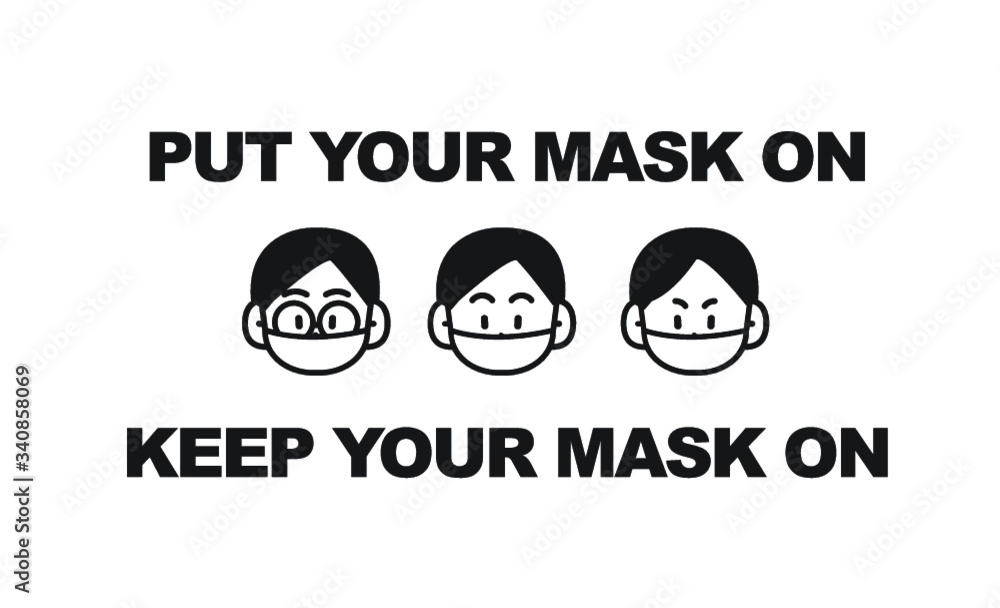 People wearing masks to prevent covid 19 viruses vector icon People wearing masks to prevent covid 19 viruses vector icon