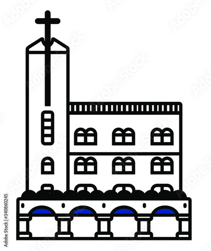 vector illustration of church