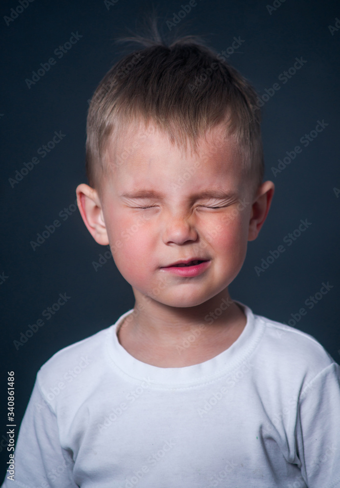 close-up portrait of a boy with closed eyes close-up portrait of a boy with closed eyes
