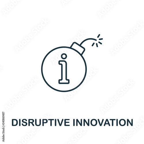 Distruptive Innovation icon from fintech collection. Simple line Distruptive Innovation icon for templates, web design and infographics
