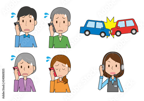 自動車保険　事故　コールセンター　連絡　交通事故　オペレーター