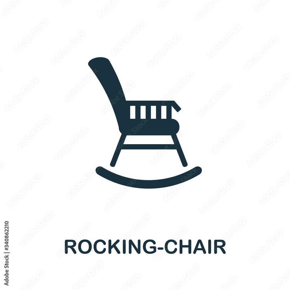 Rocking-Chair icon. Simple illustration from furniture collection. Creative Rocking-Chair icon for web design, templates, infographics and more Rocking-Chair icon. Simple illustration from furniture collection. Creative Rocking-Chair icon for web design, templates, infographics and more