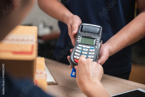 business paying with credit...