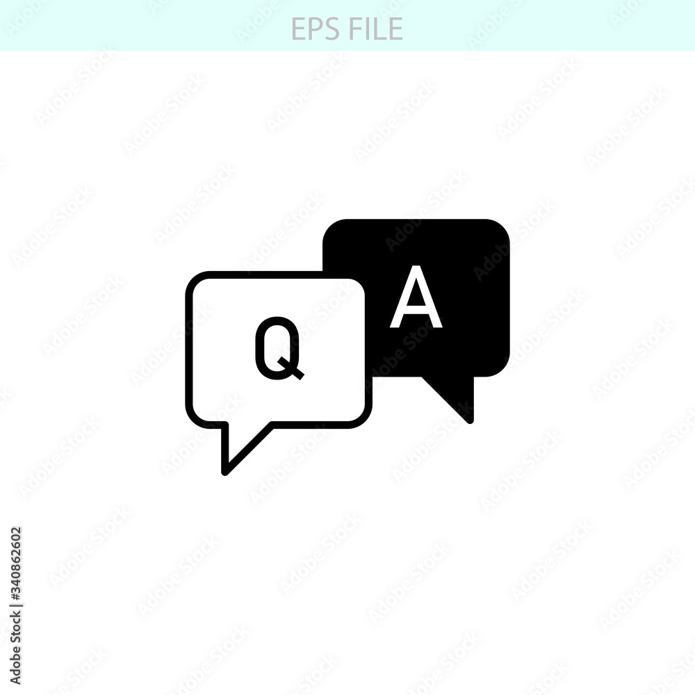 Questions and answers icon. EPS vector file Questions and answers icon. EPS vector file