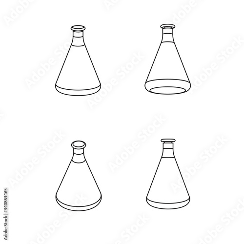 Conical flask set.