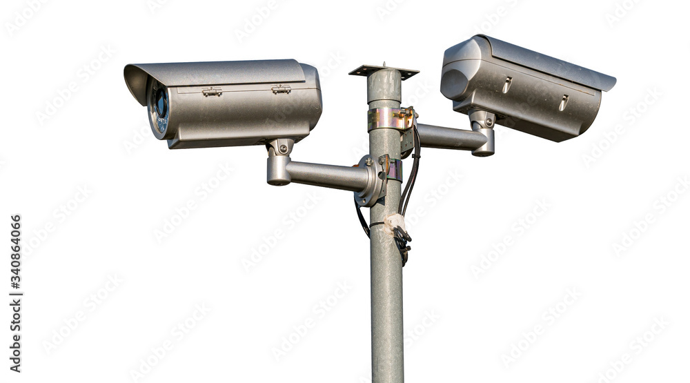 Security CCTV video camera. Isolated on white background. Security CCTV video camera. Isolated on white background.