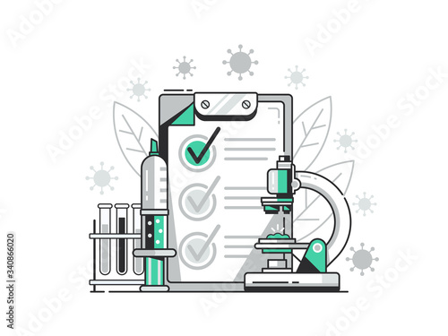 Virus Positive Medical Lab Test in Flat