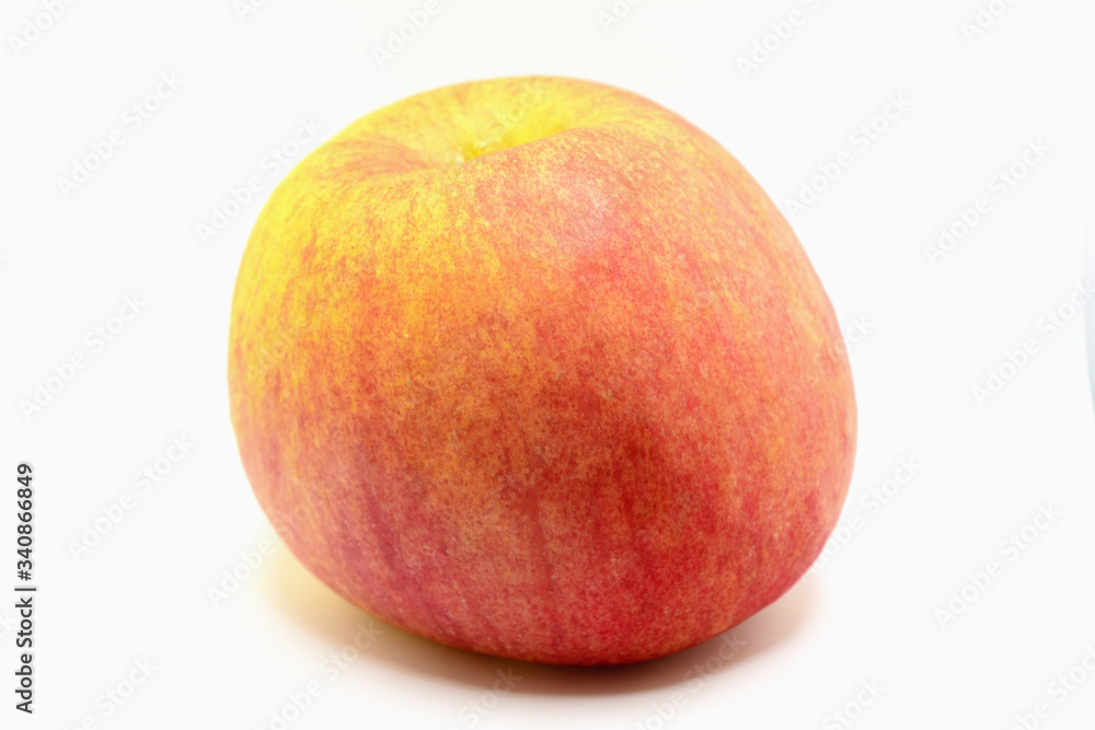 Red ripe apple on white background. Red ripe apple on white background.