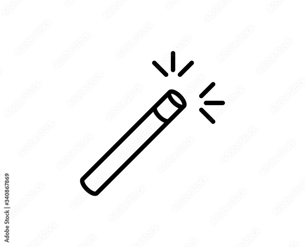Obraz premium Magic wand line icon