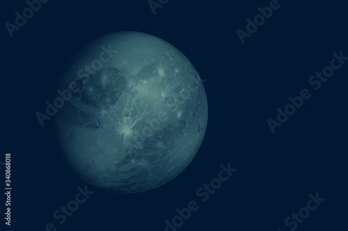 Pluto planet, 3D illustration, Solar System photo