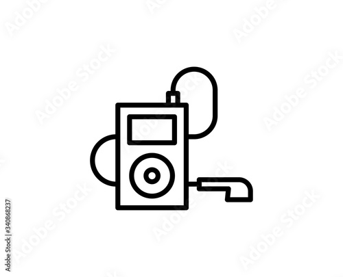 MP3 palyer line icon