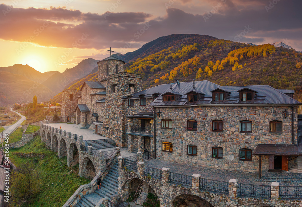 Fototapeta premium Fiagdon Monastery in North Ossetia.