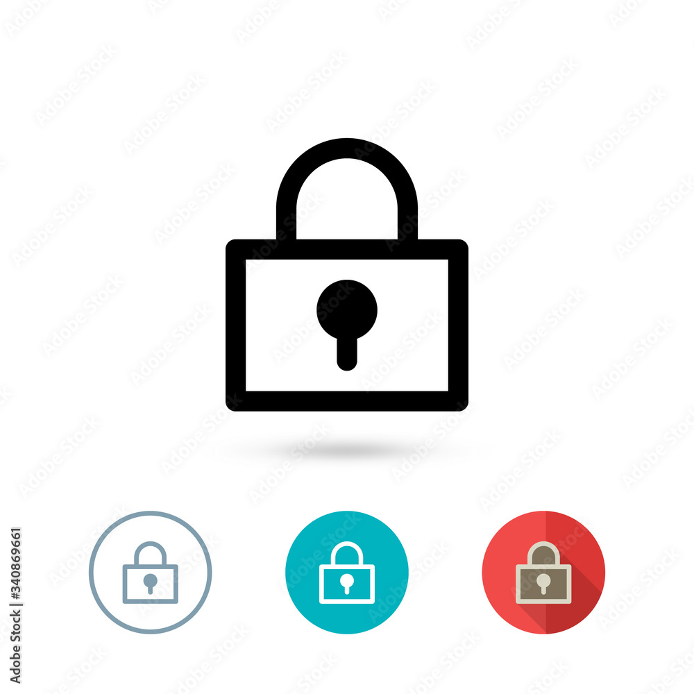 Lock icon collection. Abstract sign and symbol for your website design. Vector illustration. Lock icon collection. Abstract sign and symbol for your website design. Vector illustration.