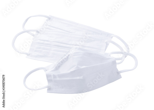 Mask placed on a white background