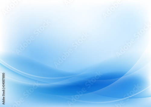 Abstract blue wave and line background