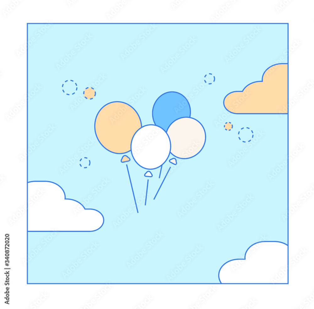 vector illustration of a background with balloons