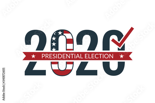 USA presidential election 2020. Voting 2020 symbol icon. Vector Illustration isolated on white background.