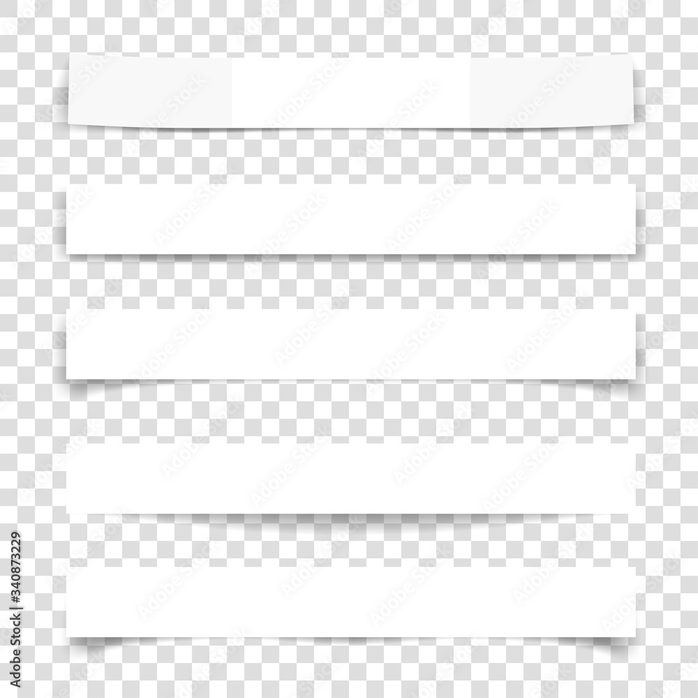 Set of paper banners with shadow Set of paper banners with shadow