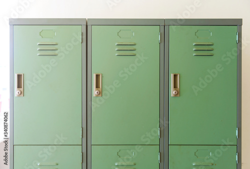 Fotografia, Obraz Close up view of the closed locker