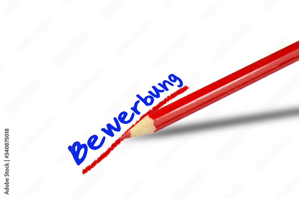 Bewerbung, Blatt Papier und ein Stift Bewerbung, Blatt Papier und ein Stift