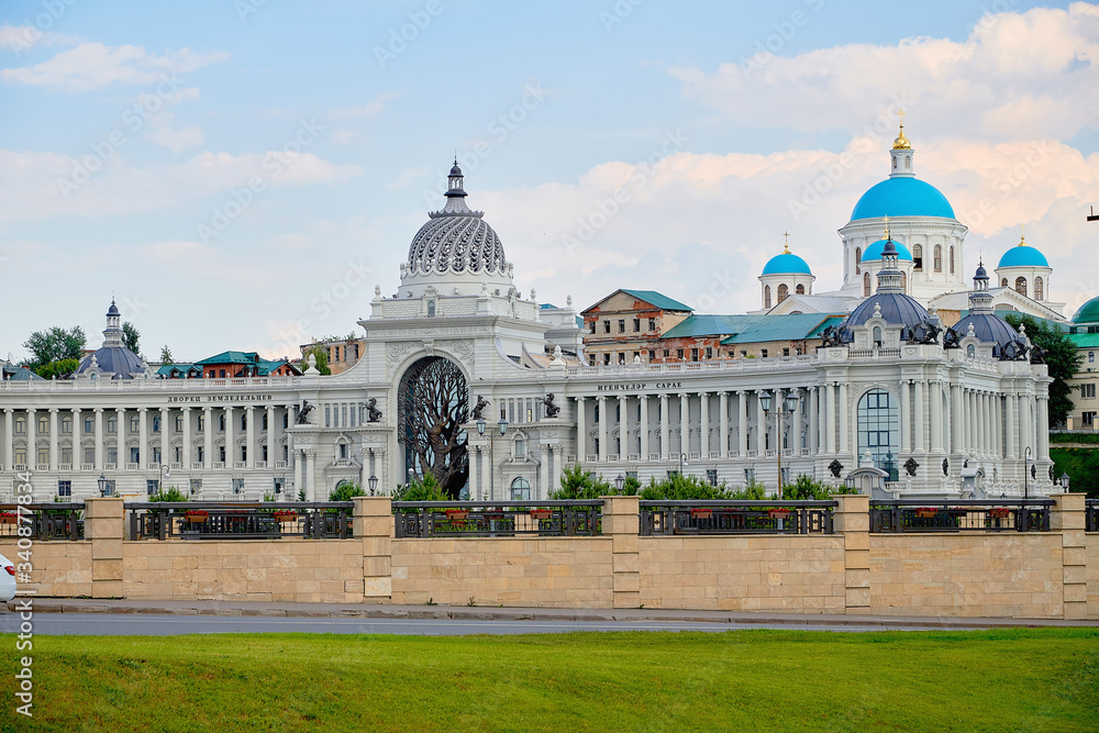 Russia, Kazan June 2019. Building of the Ministry of agriculture of Tatarstan. Palace of farmers.