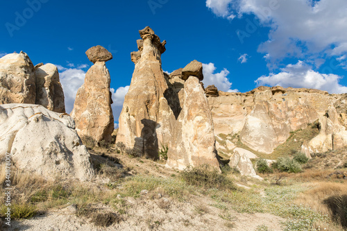 Volcanic tufa formations in Turkey's Cappadocia, Nevsehir, Turkey.
