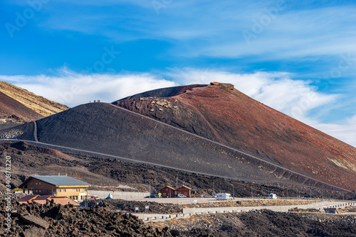 Mount Etna volcano  close-up of one of the craters  eruption of the year 1892  the area is called Crateri Silvestri. Sicily Island  Catania  Italy  Europe.