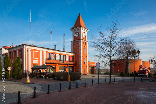Obraz na płótnie Historic building at the market square in Warka, Masovia, Poland w salonie