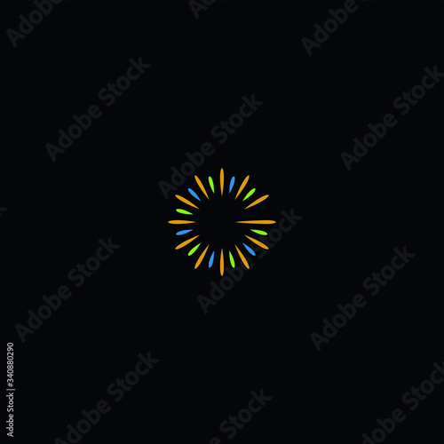 light spark logo initial G letter design