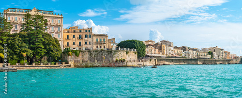 Obraz na płótnie Seafscape of Ortigia. Syracuse, Sicily, Italy w salonie