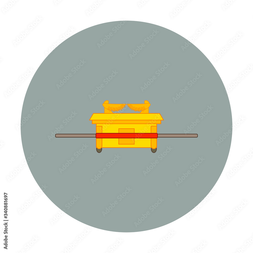 Ark of the Covenant, Relic of Christianity, illustration for web and mobile design.