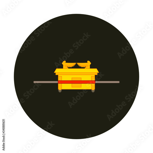 Ark of the Covenant, Relic of Christianity, illustration for web and mobile design.