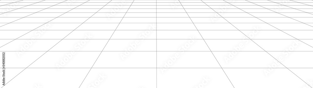 Vector perspective grid. Detailed lines forming an abstract background. Ultra wide illustration. Vector perspective grid. Detailed lines forming an abstract background. Ultra wide illustration.