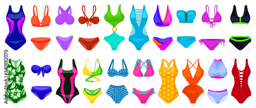 Swimsuit vector cartoon set icon. Vector illustration swimwear on white background. Isolated cartoon set icon swimsuit .