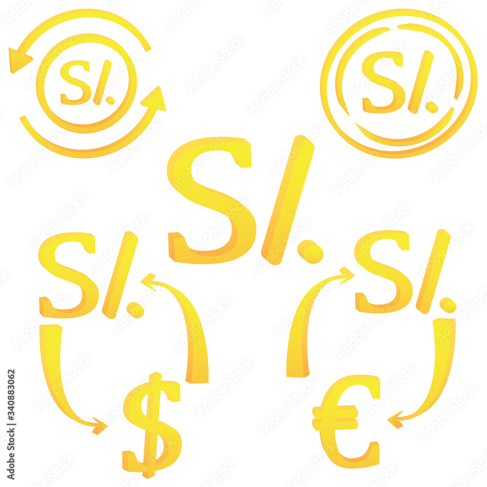 3D peruvian nuevos sol currency symbol icon of Peru vector illustration on a white background