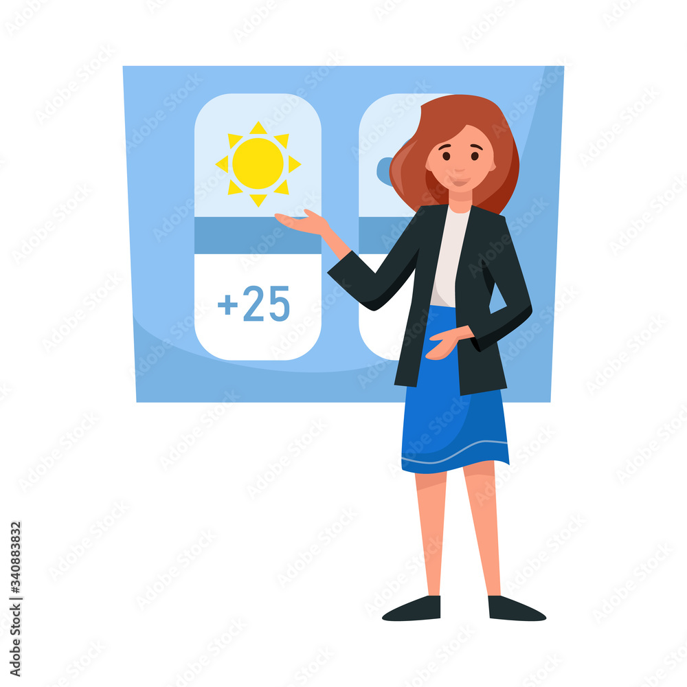 Isolated object of anchorman and weather sign. Graphic of anchorman and news vector icon for stock. Isolated object of anchorman and weather sign. Graphic of anchorman and news vector icon for stock.