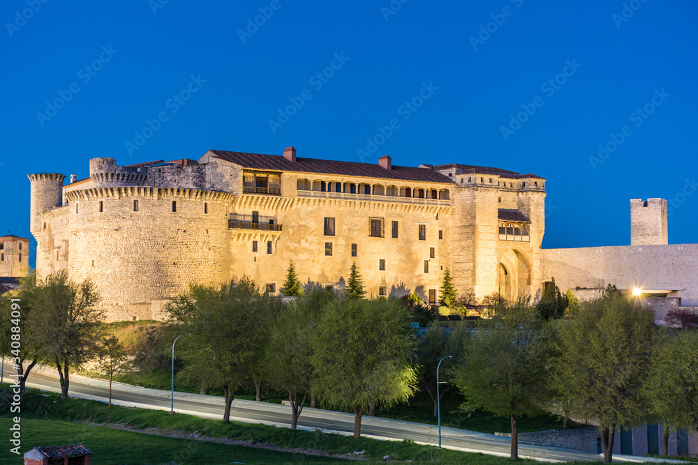 The Cuéllar castle, in Mudejar style, a beautiful place to visit (Segovia, Spain)