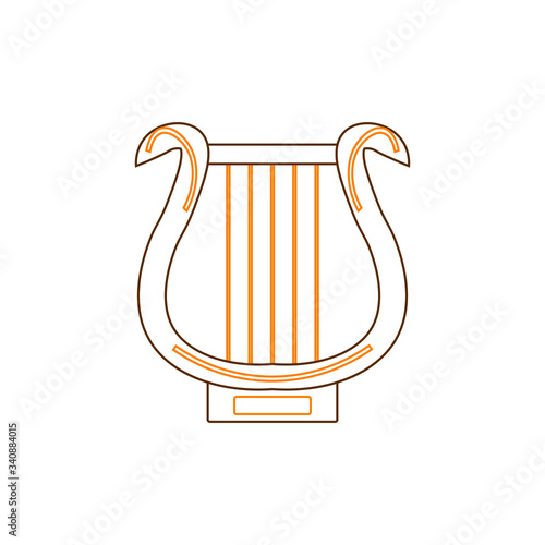 Obraz na płótnie lyre mythology apollo god of Olympus, illustration for web and mobile design. w salonie