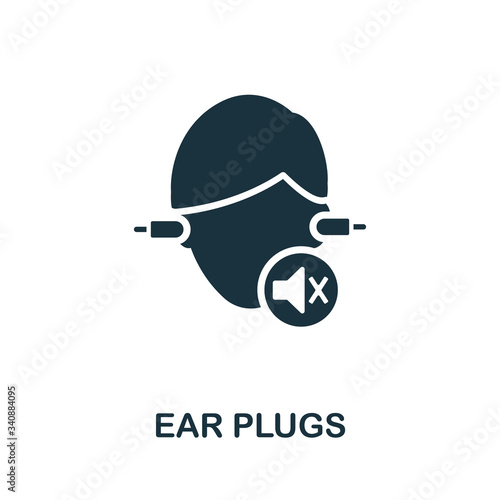 Ear Plugs icon. Simple illustration from personal protection collection. Creative Ear Plugs icon for web design, templates, infographics and more