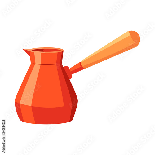 Isolated object of coffee and turk symbol. Collection of coffee and hand stock symbol for web.