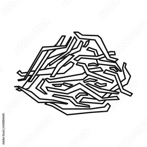 Vector illustration of waste and material symbol. Web element of waste and sugarcane stock vector illustration.