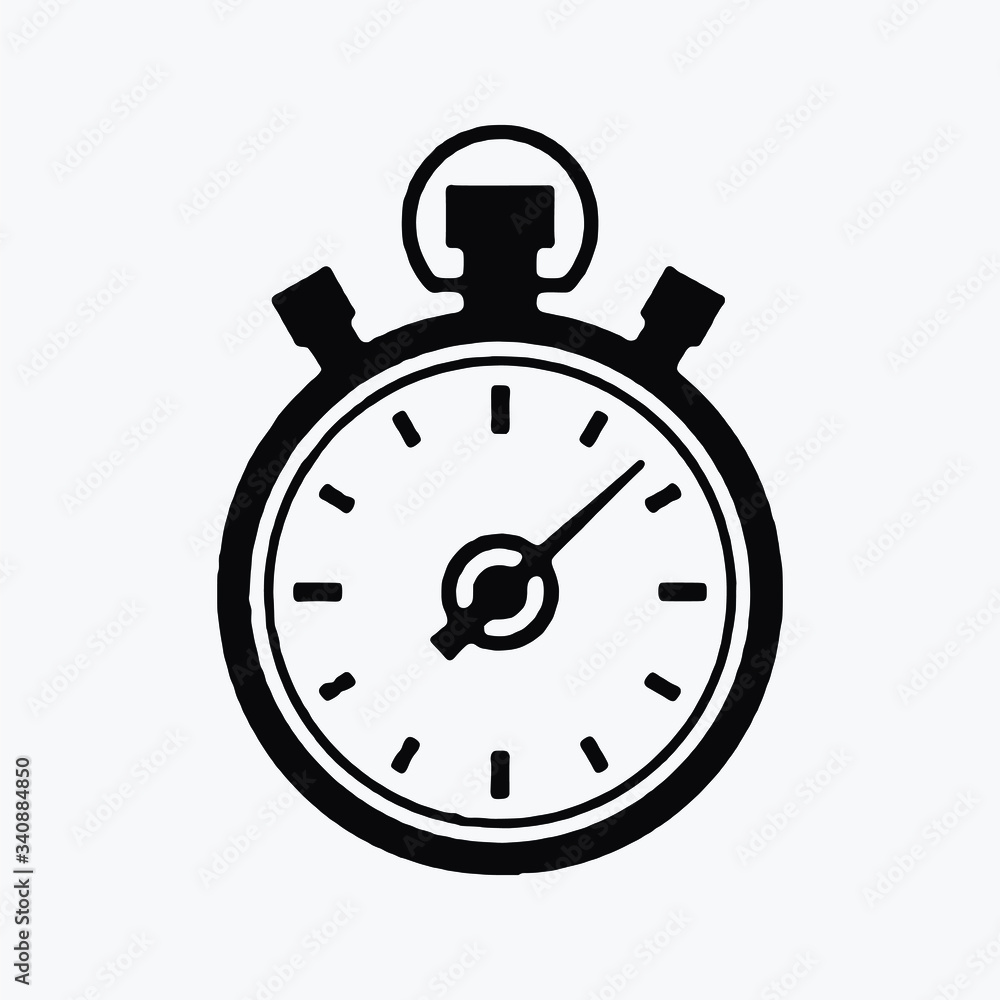 stop watch single vector icon symbol stop watch single vector icon symbol