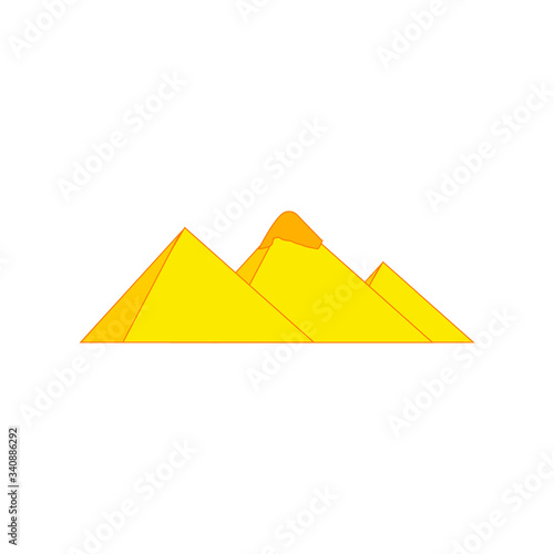 Egypt pyramids, illustration for web and mobile design.