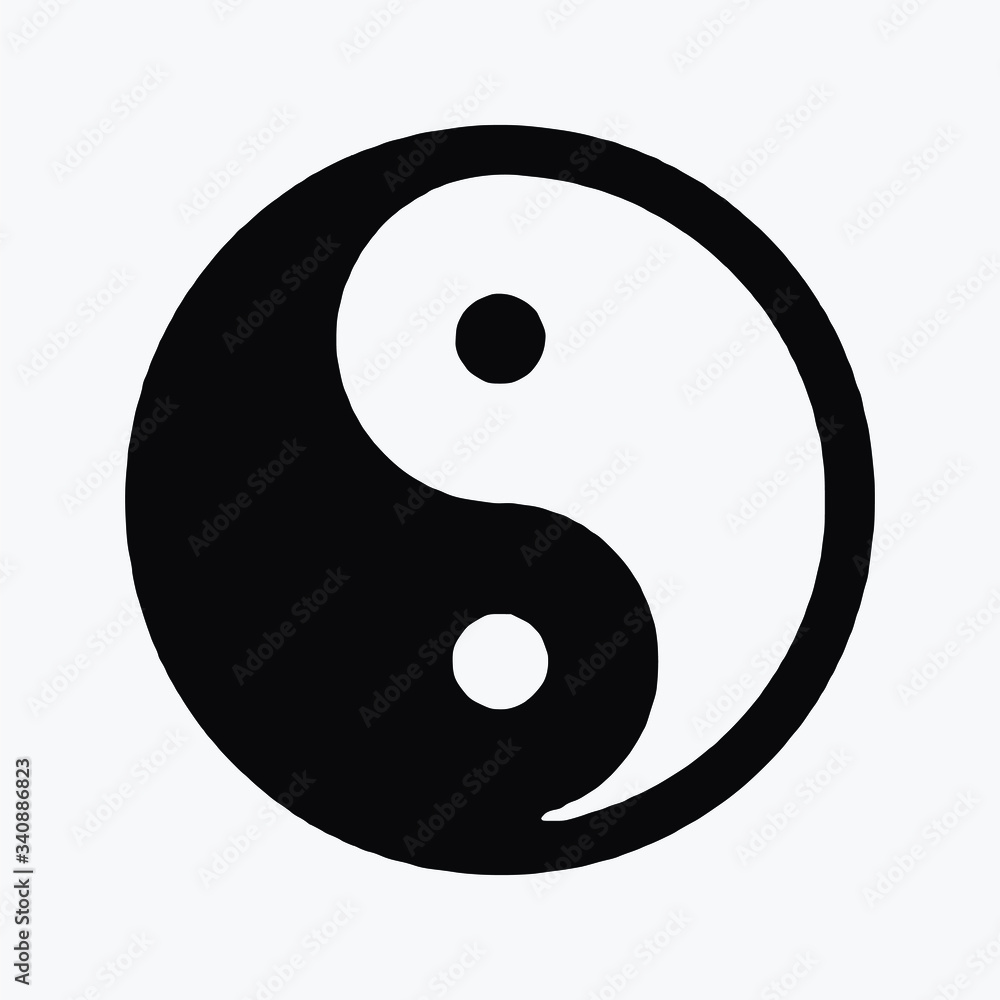 yin yang single vector icon symbol yin yang single vector icon symbol