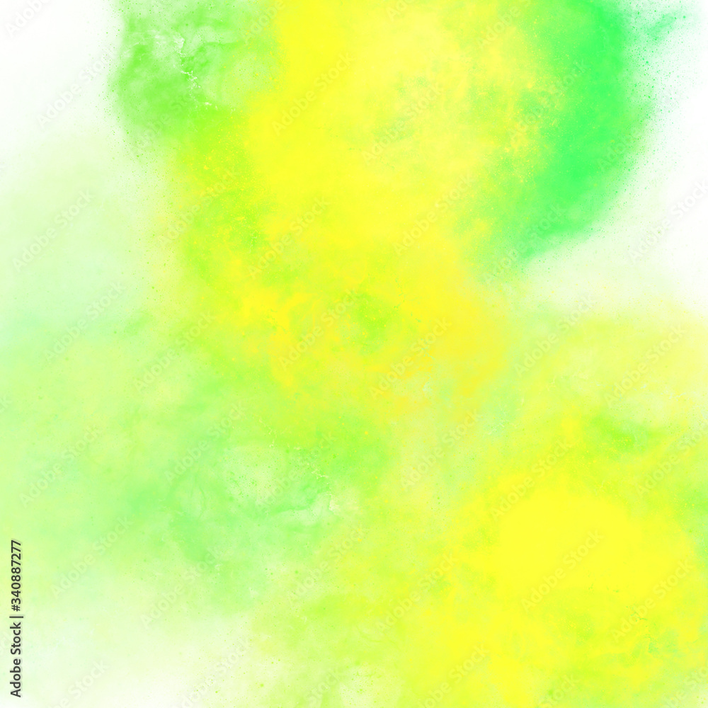 Yellow green watercolor paint with a gradient. Abstract backdrop wallpaper background