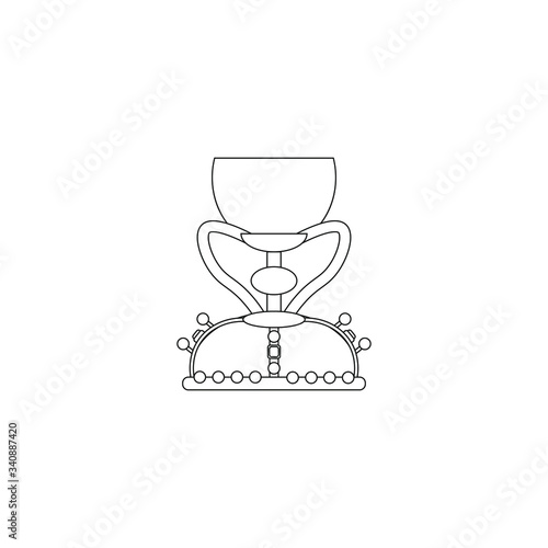 chalice of the holy grail of valencia, relic of christianity, illustration for web and mobile design.