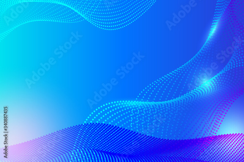 Line wave particles abstract vector for business, banner website, brochure and flyer background with copy space.
