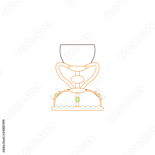 chalice of the holy grail of valencia, relic of christianity, illustration for web and mobile design.