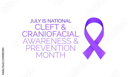 Vector illustration on the theme of National Cleft and Craniofacial awareness month observed during July.